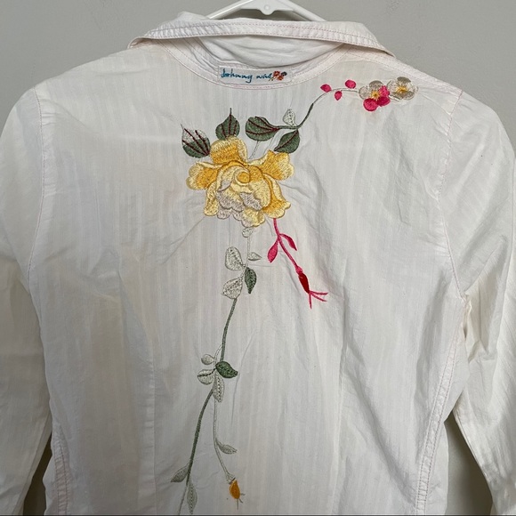 Johnny Was Button embroidered Blouse - Picture 8 of 9